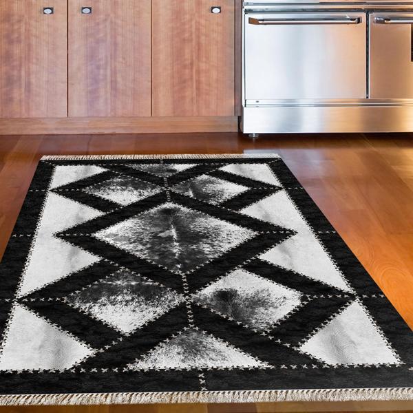 Dekoreko Kaymaz Taban Djt Mutfak Halısı Star Pamuk Saçaklı Modern 722 Kahve - Image 1