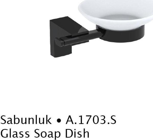 Duxxa Deppot F1 Mat Siyah Sabunluk A.1703.S - Image 1