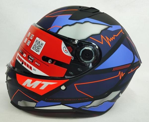 Mt Revenge 2 Hector Garzo A7 Şeffaf Vizörlü Kask Mat Mavi - Image 1