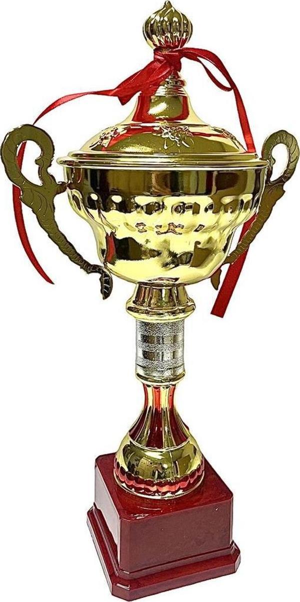 Avessa 523-A Kapaklı Gold Kaplama Kupa 45 Cm - Image 1