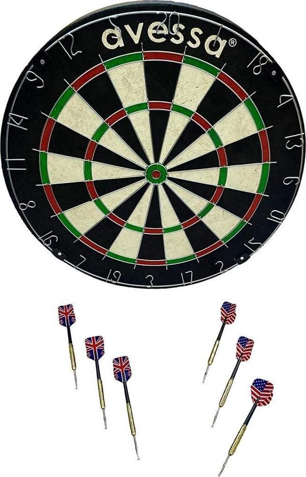 Avessa Dart-150 Sisal Profesyonel Dart Tahtası Seti - Image 1