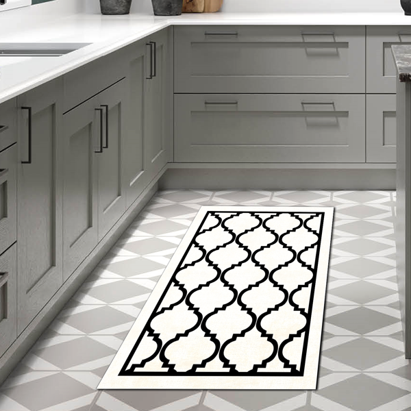 Dekoreko Kaymaz Taban Djt Mutfak Halısı Trend Modern 688M Bej - Image 1