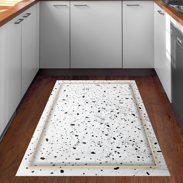 Dekoreko Kaymaz Taban Djt Mutfak Halısı Trend Modern M12366 Krem - Image 1