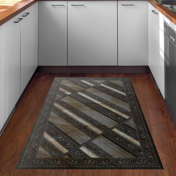 Dekoreko Kaymaz Taban Djt Mutfak Halısı Trend Modern 731 Kahve - Image 1