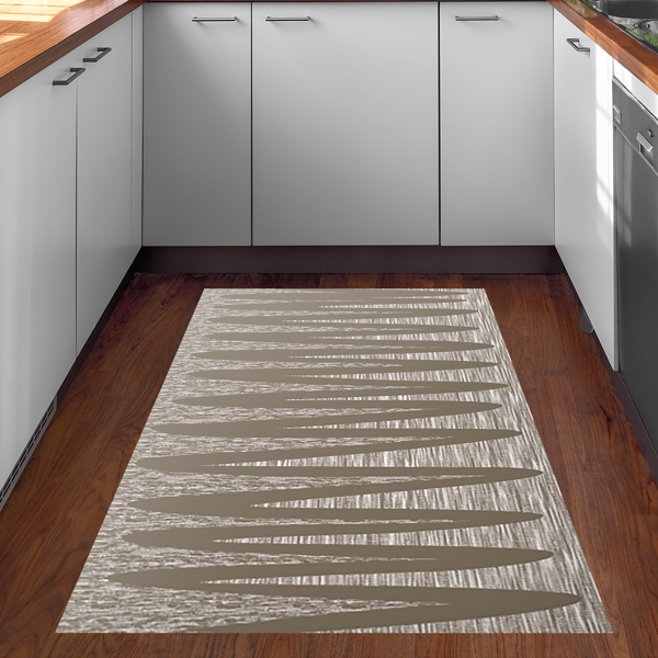 Dekoreko Kaymaz Taban Djt Mutfak Halısı Trend Modern M5045 Kahve - Image 1