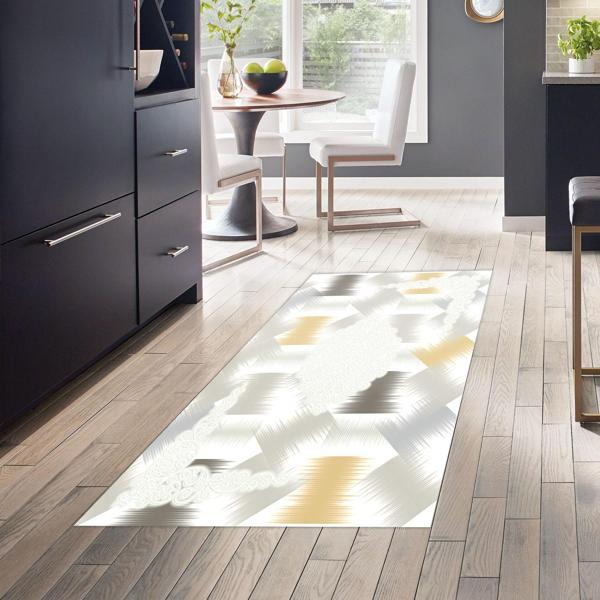 Dekoreko Kaymaz Taban Djt Mutfak Halısı Trend Modern S1030 Krem - Image 1