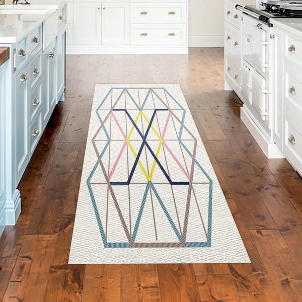 Dekoreko Kaymaz Taban Djt Mutfak Halısı Trend Modern P1525 Renkli - Image 1