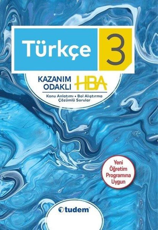 3.Sınıf Türkçe Kazanım Odaklı Hepsi Bir Arada-Yeni Öğretim Programına Uygun - Tudem Yayınları - Ders Kitapları - Image 1