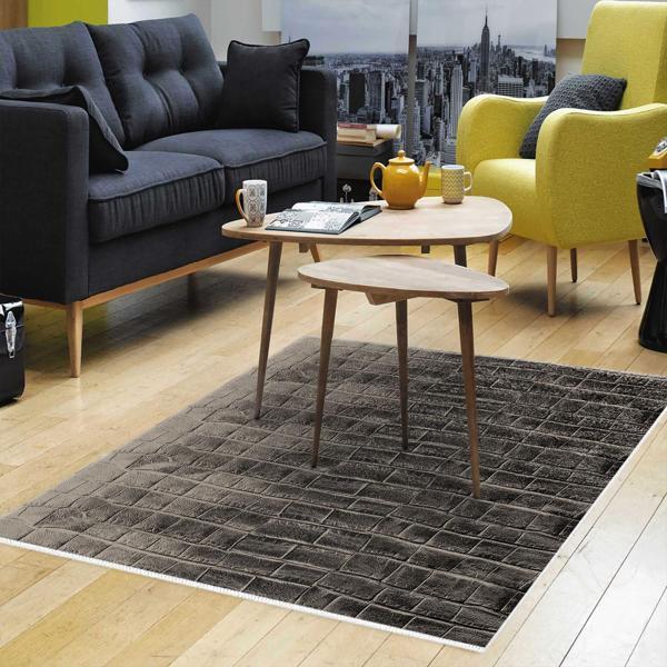 Dekoreko Kaymaz Taban Djt Salon Halısı Trend Modern 1911 Bej - Image 1