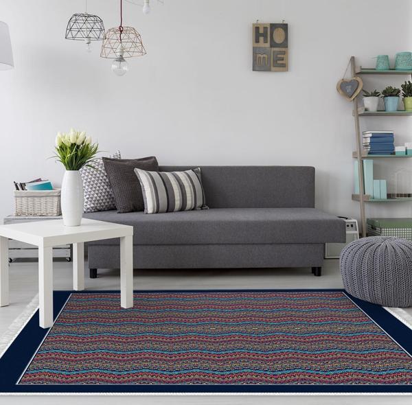 Dekoreko Kaymaz Taban Djt Salon Halısı Trend Saçaklı Modern 1935 Renkli - Image 1