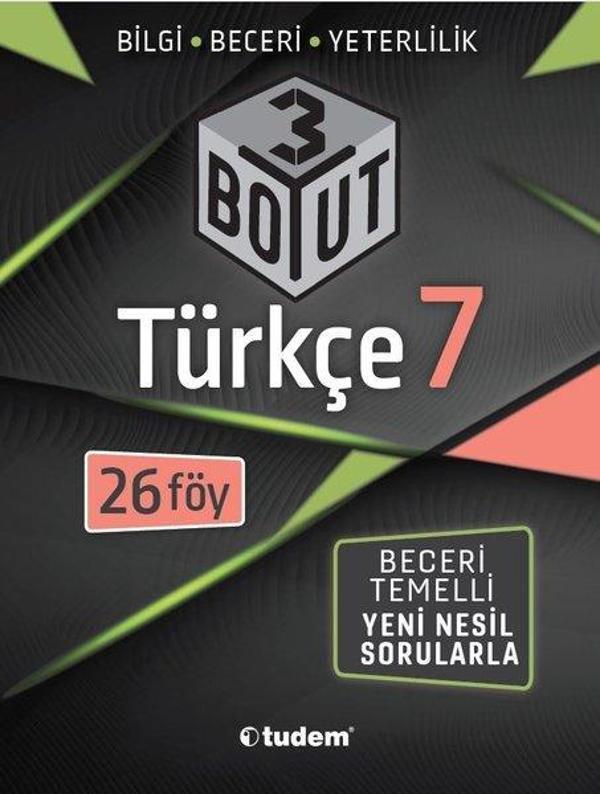 Türkçe 7.Sınıf 3 Boyut - Tudem Yayınları - Ders Kitapları - Image 1