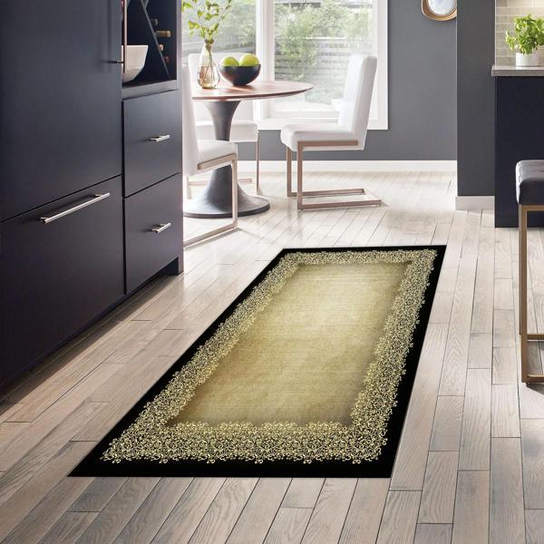 Dekoreko Kaymaz Taban Djt Mutfak Halısı Yıldız Deri Modern 1674 - Image 1