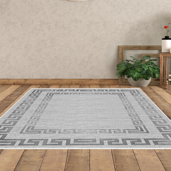 Dekoreko Kaymaz Taban Djt Salon Halısı Star Pamuk Modern Kt418 - Image 1