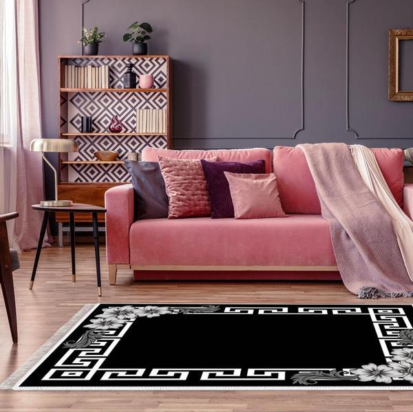 Dekoreko Kaymaz Taban Djt Salon Halısı Trend Saçaklı Modern Kt494 - Image 1