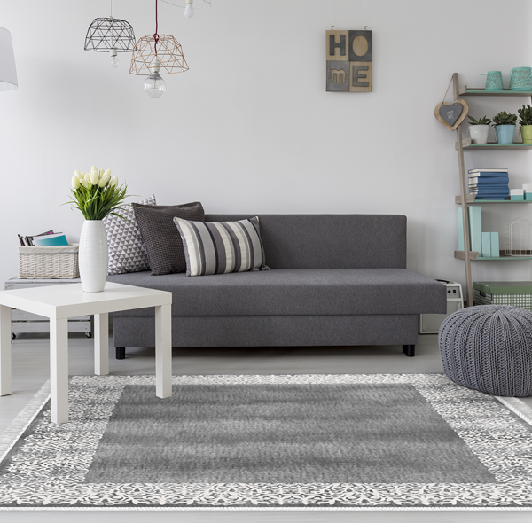 Dekoreko Kaymaz Taban Djt Salon Halısı Yıldız Deri Saçaklı Modern 1460 - Image 1