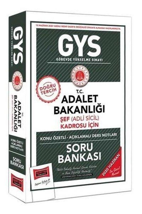 GYS T.C. Adalet Bakanlığı Şef (Adli Sicil) Kadrosu İçin Konu Özetli Soru Bankası - Yargı Yayınları - Image 1