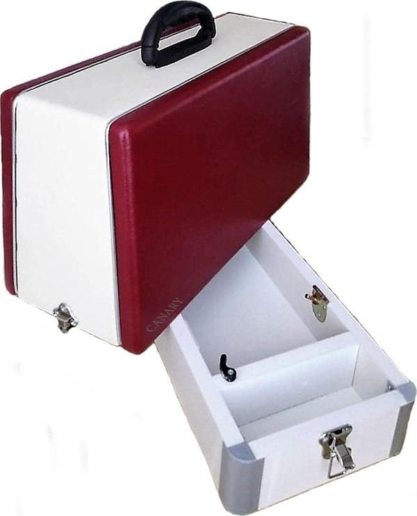 Canary Dikiş Makine Çantası (Ahşap Vinilex Deri) - Image 1