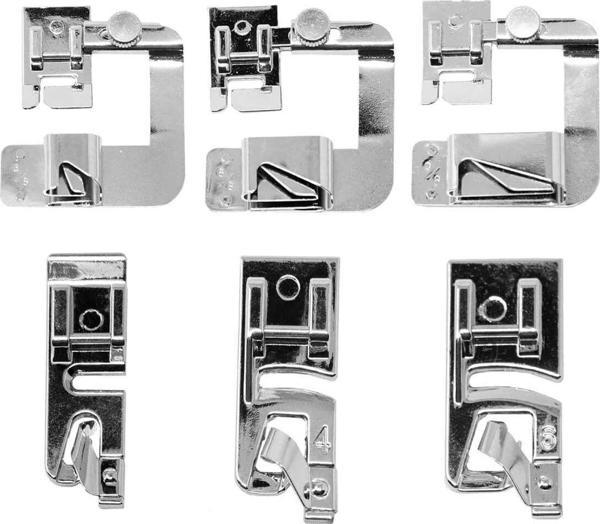 Hodbehod Ev Tipi Aile Dikiş Makinesı Dar Ve Geniş Kıvırma Ayak Seti 2-3-4Mm 12.7-19-25.4Mm Set - Image 1