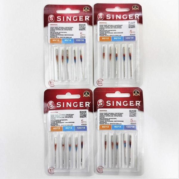 Singer 4 Paket Dikiş Makinesi Iğnesi Karışık Paket- 12-14-16 (1 Pakette 2Adet12- 2Adet14- 1Adet16No) - Image 1
