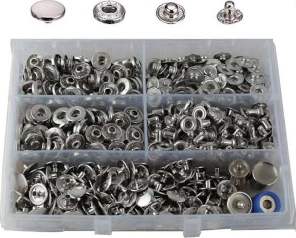 İşkur Makina 200 Set Metal Nikel Paslanmaz 15 Mm Çıt Çıt Düğme Ve Çakım Kalıbı - Image 1