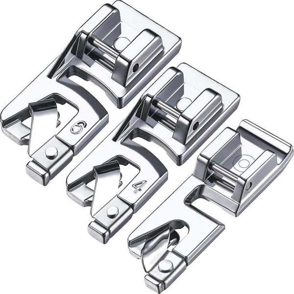 İşkur Makina Aile Dikiş Makinası Kıvırma Ayak Seti - 2Mm 4Mm 6Mm Ayak Tutucu Dahil - Image 1