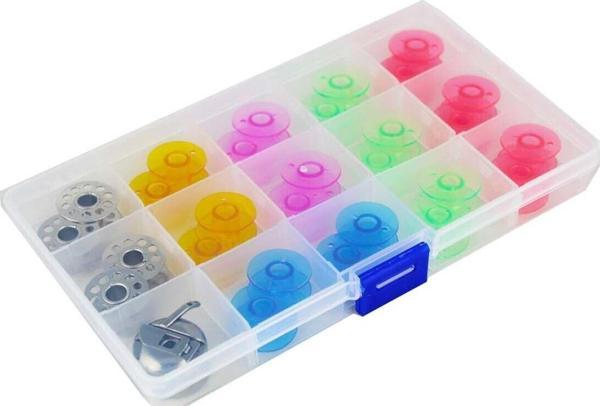İşkur Makina Plastik Ev Tipi Aile Dikiş Makinası 29 Adet Masura Mekik Seti - Image 1
