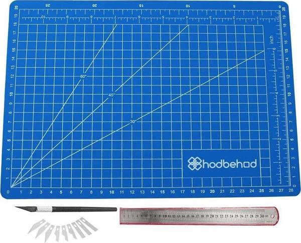 Hodbehod A3 45X30Cm Mavi Hobi Kesim Altlığı Çift Taraflı Cutting Mat Set - Image 1