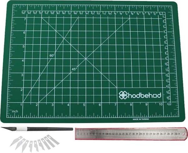 Hodbehod A4 Yeşil Hobi Kesim Matı Seti Çift Taraflı Cutting Mat Set - Image 1
