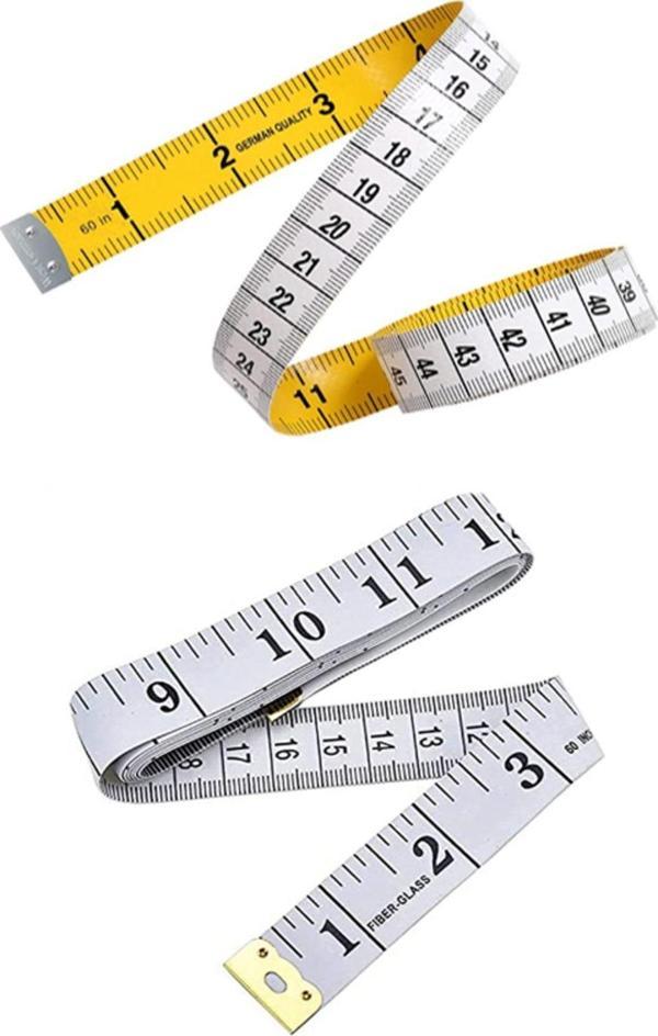 Hodbehod 2 Adet Sarı Ve Beyaz Renk Mezura 1.50 M Cm-İnch - Image 1