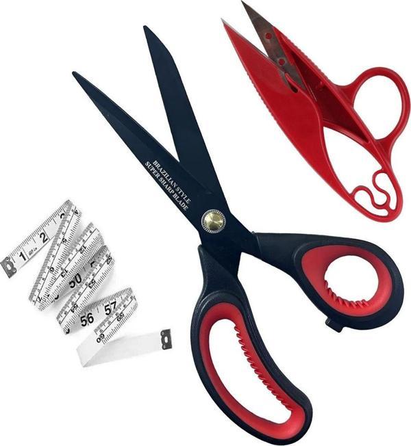 Hodbehod Profesyonel Plastik Saplı Terzi Makası Siyah Renkli Büyük Boy 24 Cm - Image 1