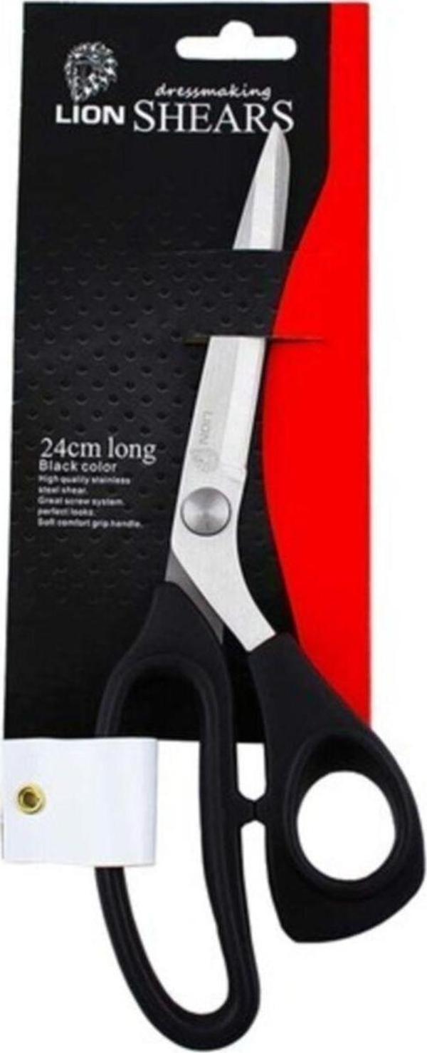 Lion 5240 Plastik Saplı Profesyonel Terzi Kumaş Kot Makası 24 Cm - Image 1