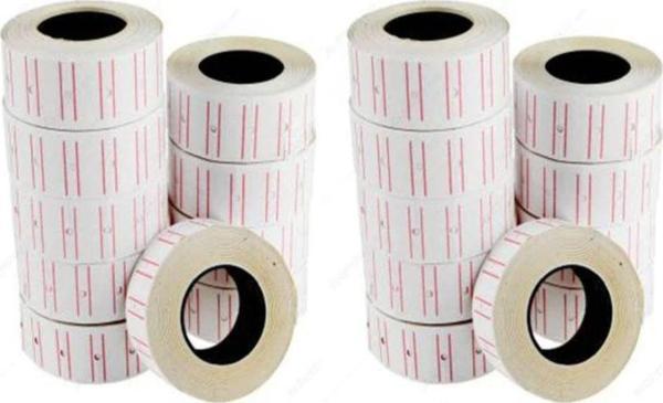 İşkur Makina Fiyat Etiketleme Makinası Beyaz Renk Etiketi Metosu (48 Rulo) - Image 1