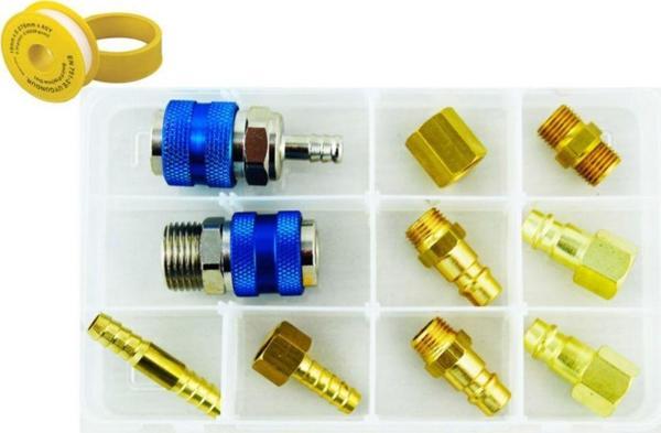 İşkur Makina Kompresör Bağlantı Ucu 10 Adet Hortum Jakı Tak Çıkar Caplin Seti - Image 1