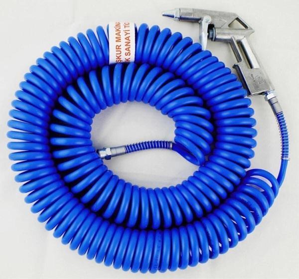 İşkur Makina Kompresör Spiral 15 Metre Hava Hortumu Ve Tabancası - Image 1