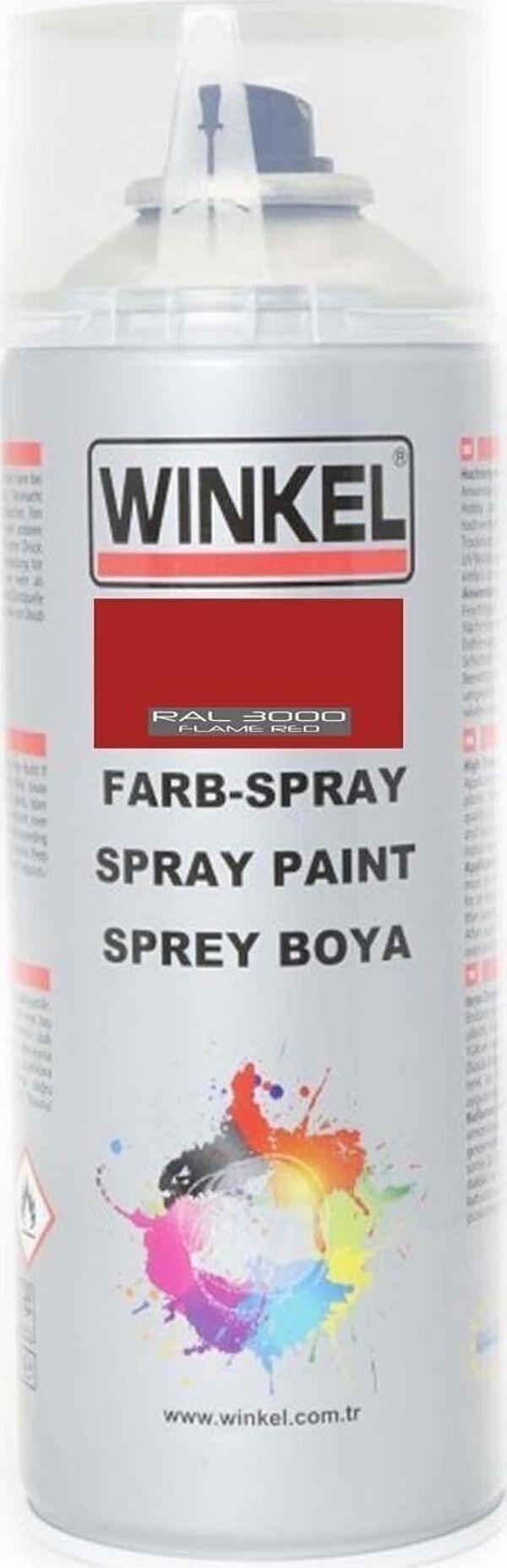 Winkel Akrilik Ral 3000 Ateş Kırmızı Sprey Boya 400 Ml - Image 1