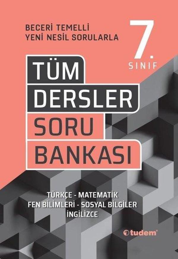 7. Sınıf Tüm Dersler Beceri Temelli Soru Bankası - Tudem Yayınları - Ders Kitapları - Image 1