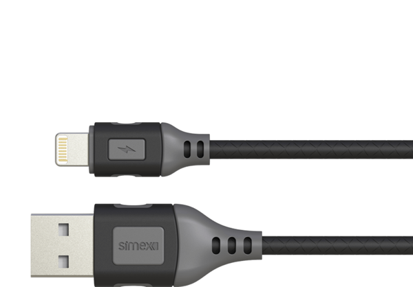 Simex iPhone Lightning Şarj ve Data Kablosu 3.0A SPK-09 Flexi 1mt - Image 1