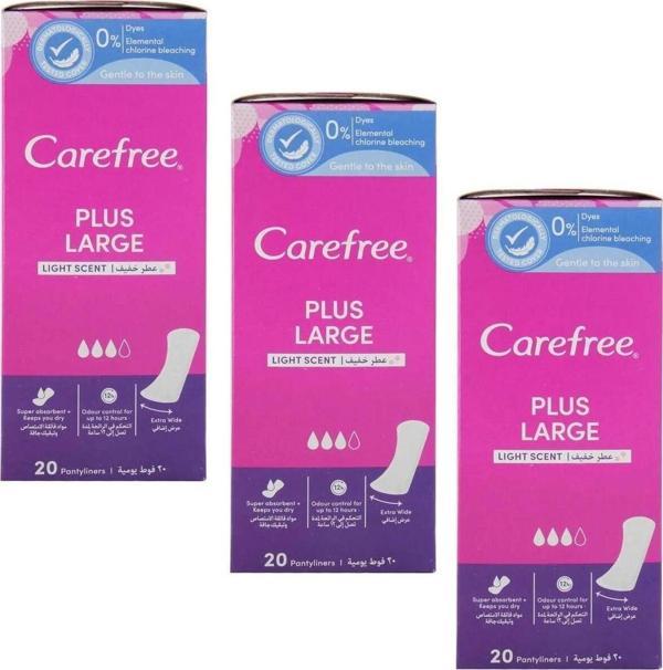 Carefree Plus Large Günlük Ped 20'Li 3 Adet - Image 1