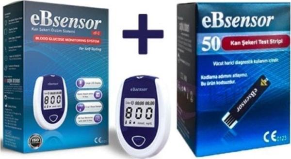 Ebsensor Şeker Ölçüm Cihazı + 50 Adet Strip - Image 1