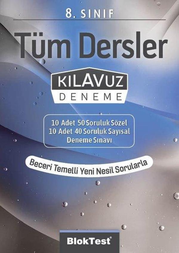 8.Sınıf  Tüm Dersler Kılavuz Deneme - Bloktest Yayınları - Image 1