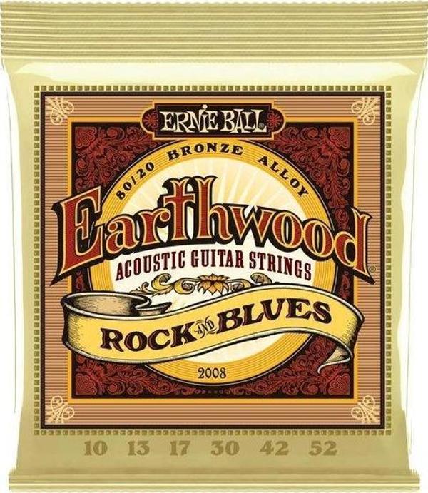 Ernie Ball P02008 Rock Blues 10-52 Akustik Gitar Teli - Image 1