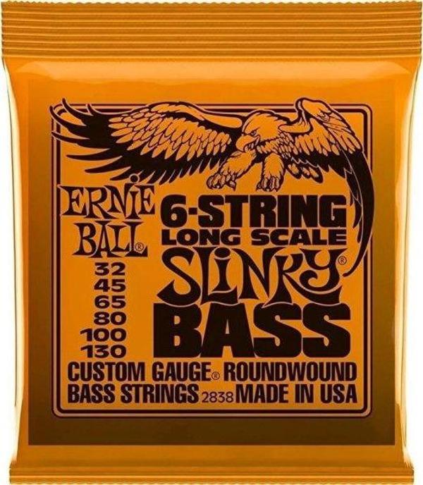 Ernie Ball P02838 Slinky Nickel 32-130 (6 Telli) Bas Gitar Teli - Image 1