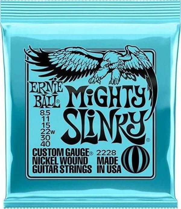 Ernie Ball P02228 - Mighty Slinky Nickel Wound 8.5-40 Elektro Gitar Teli - Image 1