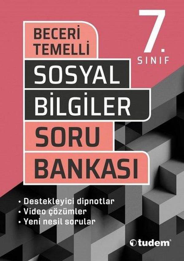 7.Sınıf Sosyal Bilgiler Beceri Temelli Soru Bankası - Tudem Yayınları - Ders Kitapları - Image 1