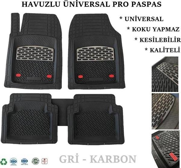 Universal Dacia Lodgy 2016 Uyumlu Derin Havuzlu Pro Paspas Siyah - Gri  - Image 1