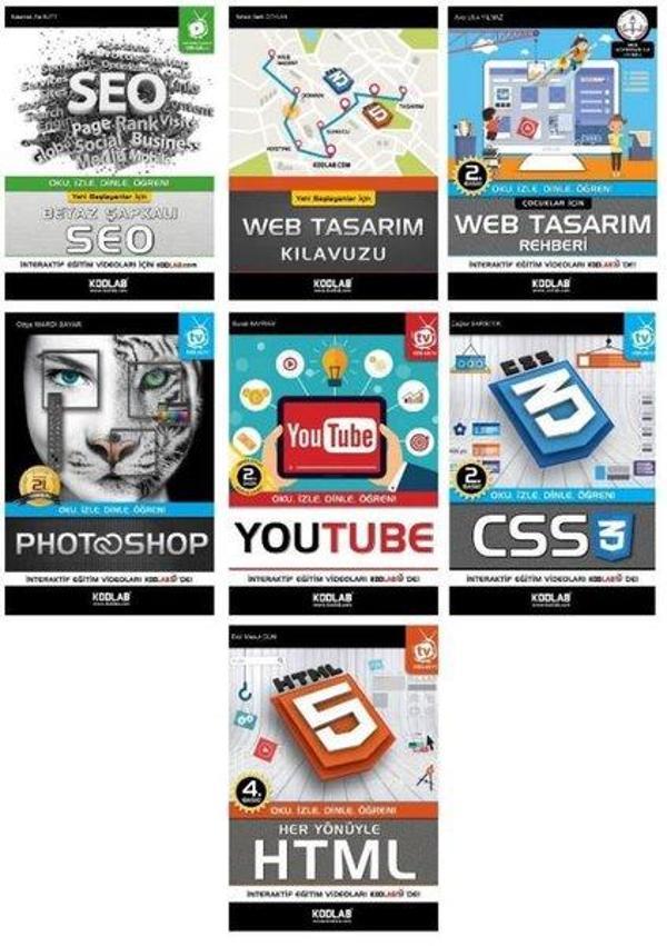 Hızlı ve Kolay Web Tasarım Seti 1 - 7 Kitap Takım - Kodlab - Image 1