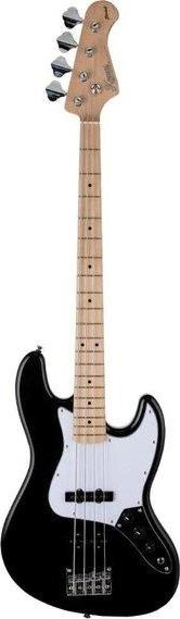Kozmos KJB-ALDJJ-GMN-BK Jazz Bass Akçaağaç Klavye Siyah Bas Gitar - Image 1