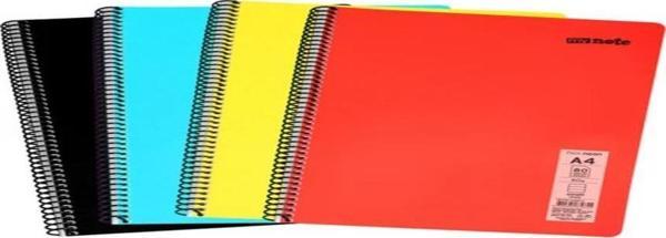 Mynote Flex Neon Defter A4 80 Sayfa 4'lü Defter Seti (2 Kareli + 2 Çizgili) - Image 1
