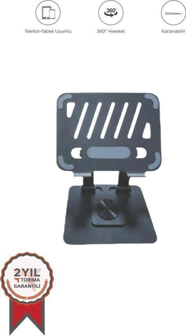 Torima JX-045 Siyah Katlanabilir  Masaüstü Telefon Ve Tablet Standı Tablet / Telefon Tutucu - Image 1