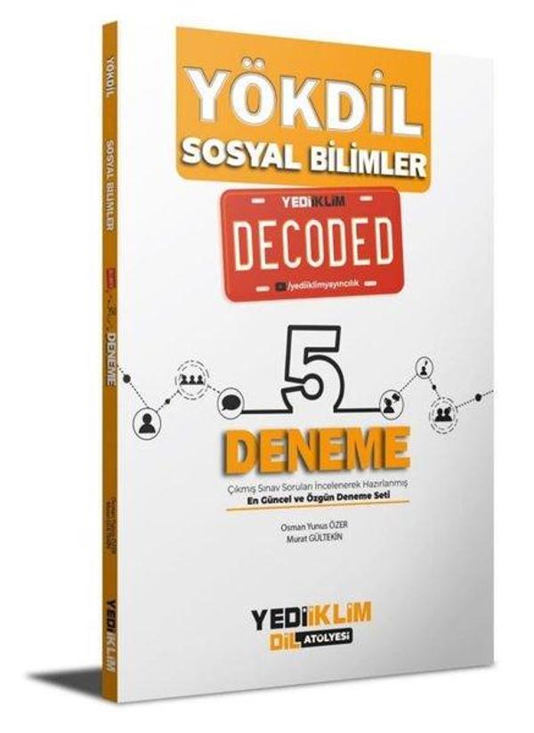 YÖKDİL Sosyal Bilimler Decoded 5 Deneme - Yediiklim Yayınları - Image 1